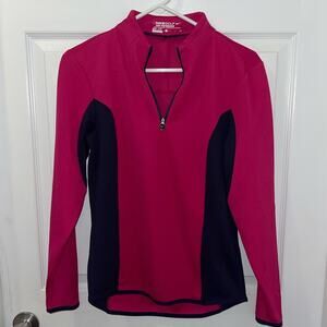 Nike Golf S Womens 1/2‎ zip pullover (fuscia and purple)